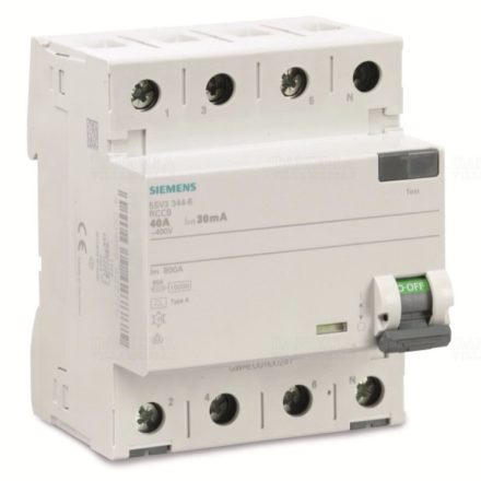 FI-relé 40A 4P 30mA 400V Siemens 