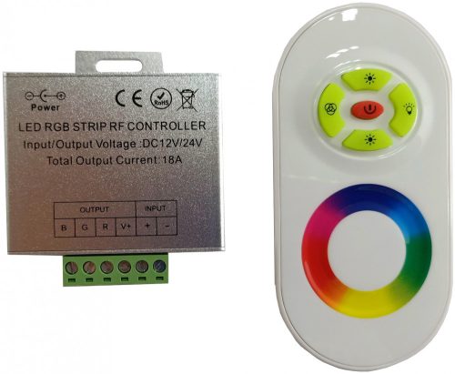 LED Szalag 12V 216W RGB 5 Gombos RF Érintőpaneles Távirányító és Vezérlő Avide