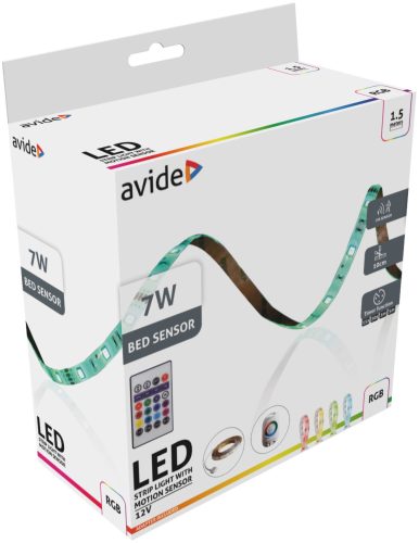 7W RGB LED Szalag Ágy Szenzor 1.5m Avide