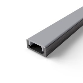   Falon kívüli füstös búrás fekete "U" alu profil Avide