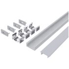 Falon kívüli füstös búrás "U" alu profil Avide