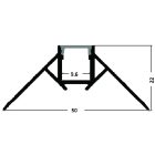 Gipszkarton külső sarokba süllyeszhető fekete méhsejt búrás alu profil Avide