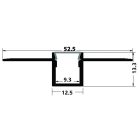 Gipszkartonba süllyeszthető opál búrás alu profil Avide