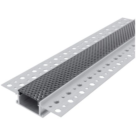 Gipszkartonba süllyeszthető fekete méhsejt búrás alu profil Avide