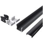 Falon kívüli fekete búrás "U" alu profil Avide