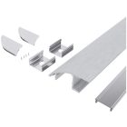 Oldalfali rejtett világításhoz áttetsző búrás alu profil Avide