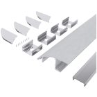 Oldalfali rejtett világításhoz áttetsző búrás alu profil Avide