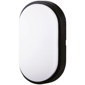   14W 4000K IP54 Titania-O mennyezeti lámpa ovális fekete Avide