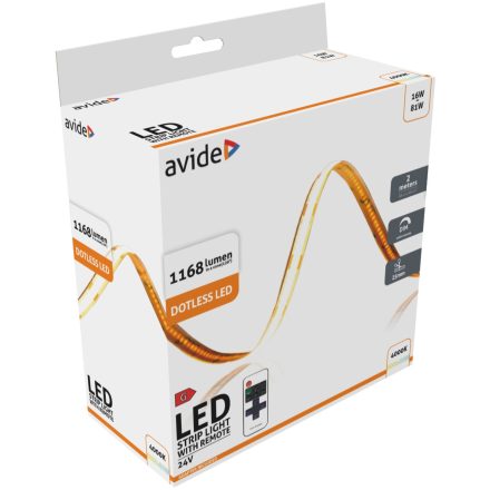 16W 4000K IP20 COB LED szalag szett 2M Avide