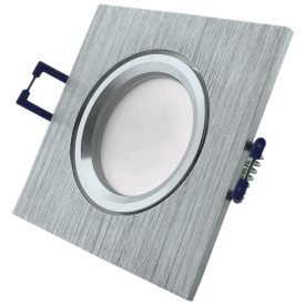 GU10 keret szögletes alu Avide