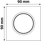 GU10 keret szögletes alu Avide