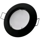 GU10 keret kerek domború fekete Avide