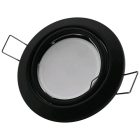 GU10 keret kerek domború dönthető fekete Avide