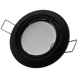 GU10 keret kerek domború dönthető fekete Avide