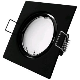 GU10 keret négyzetes forgatható fekete Avide