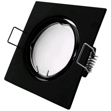 GU10 keret négyzetes forgatható fekete Avide