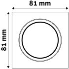 GU10 keret négyzetes forgatható króm Avide