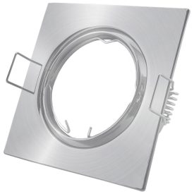 GU10 keret négyzetes forgatható szatén nikkel Avide