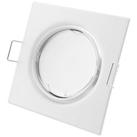 GU10 keret négyzetes forgatható fehér Avide