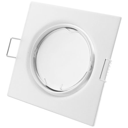 GU10 keret négyzetes forgatható fehér Avide