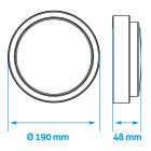 14W 6400K IP54 Callisto mennyezeti lámpa Avide