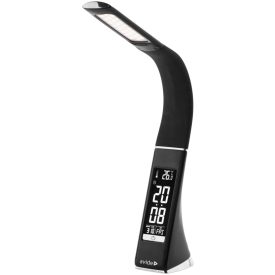   6W 5000K LED asztali lámpa bőrhatású naptár fekete Avide