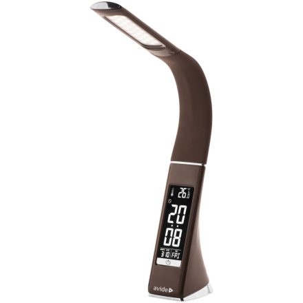 6W 5000K LED asztali lámpa bőrhatású naptár barna Avide