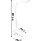 1,5W 6400K LED asztali lámpa csíptethető fehér Avide