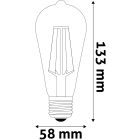 7W 2700K E27 filament LED fényforrás Avide