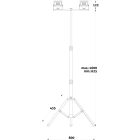 2X20W 4000K IP65 LED reflektor 2 fej tripoddal Avide