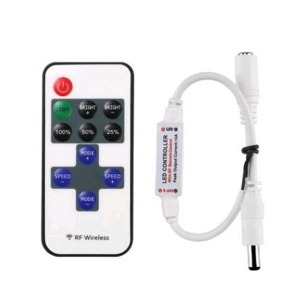 LED szalag fényerőszabályzó 11 gombos RF távirányító és vezérlő Avide