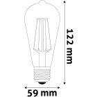 4,5W 2700K E27 filament LED fényforrás Avide