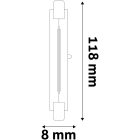 7W 4000K R7S 118mm LED fényforrás Avide