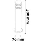 York LED 2W 4000K 500mm IP44 fekete kültéri álló lámpa Avide