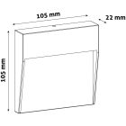 Kano LED 3W 3000K IP54 kültéri lépcső lámpa Avide