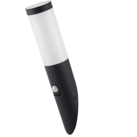 Boca 1xE27 PIR IP44 fekete kültéri fali lámpa Avide