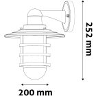 Hermosa 1xE27 IP44 fekete kültéri fali lámpa Avide