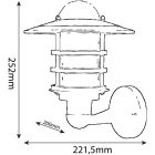 Hermosa 1xE27 IP44 fekete kültéri fali lámpa Avide