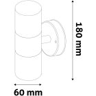2xGU10 IP44 kültéri fali lámpa Peka antracit Avide