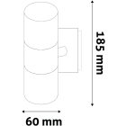 2xGU10 IP44 kültéri fali lámpa Terra antracit Avide