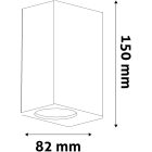 2xGU10 IP44 kültéri fali lámpa Vatia fekete Avide