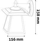1xE27 IP44 kültéri fali lámpa Navarre fekete Avide