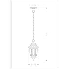 1xE27 IP44 kültéri függeszték lámpa Mateo fekete Avide