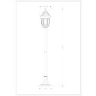 1xE27 IP44 kültéri álló lámpa Mateo XL fekete Avide