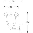 1xE27 IP44 kültéri fali lámpa Aria-D fekete Avide