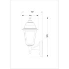 1xE27 IP44 kültéri fali lámpa Blake-U fekete PIR Avide