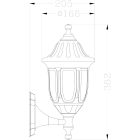 1xE27 IP44 kültéri fali lámpa Mateo-U fekete Avide