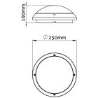 17W 3000K IP65 mennyezeti lámpa kerek fehér Mars Avide