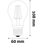 8,5W 2700K E27 filament LED fényforrás Avide