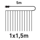 Karácsonyi függöny IP44 RGB 8x8 funkció 1x1.5m IR távirányítóval Entac